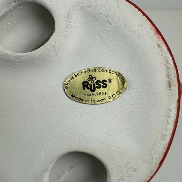 Vtg World Class Student Painted World Globe Map Pencil Holder Russ Bernie and Co - Picture 11 of 13